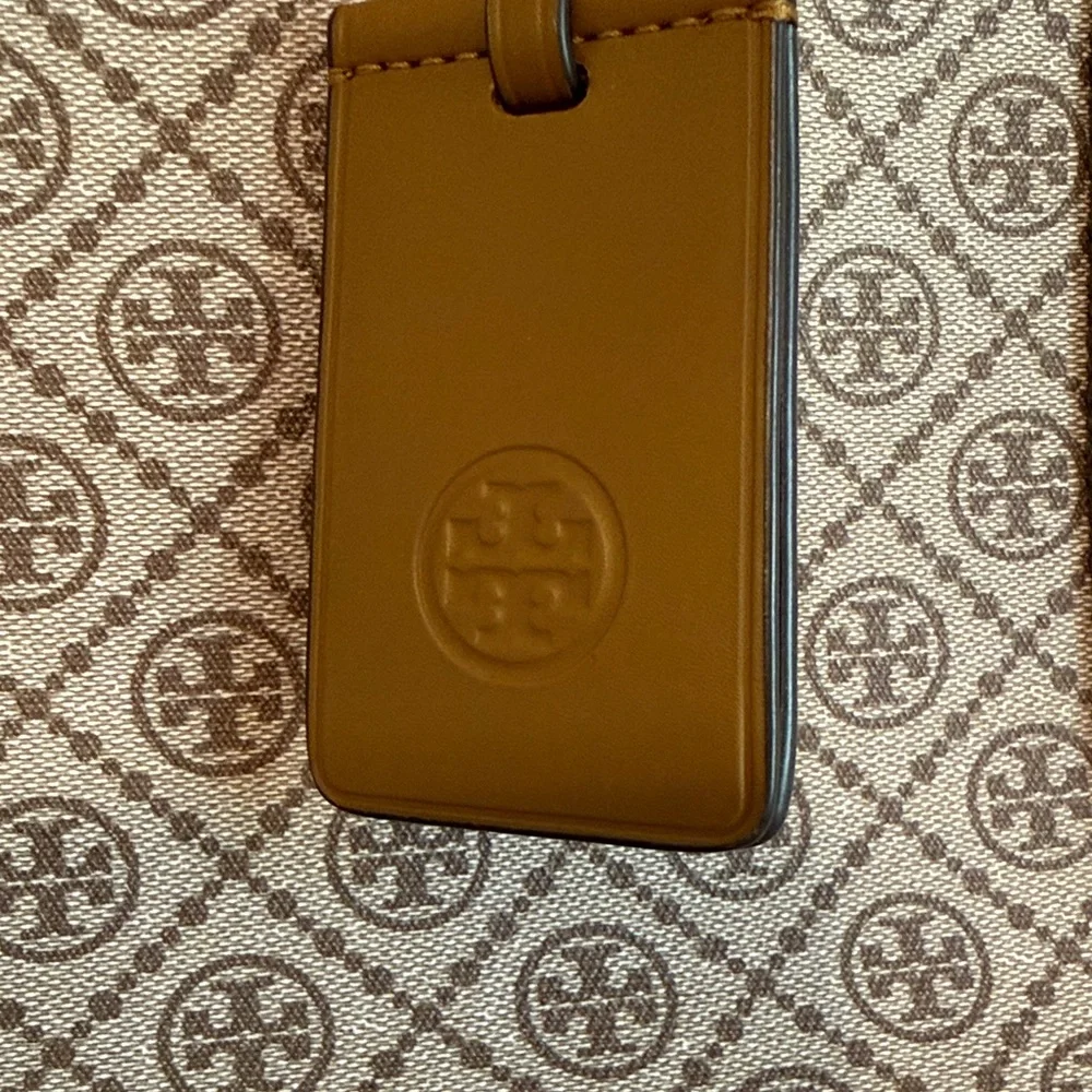 Tory Burch Brown Monogram Canvas Granola Tote Bag - Picture 3 of 16